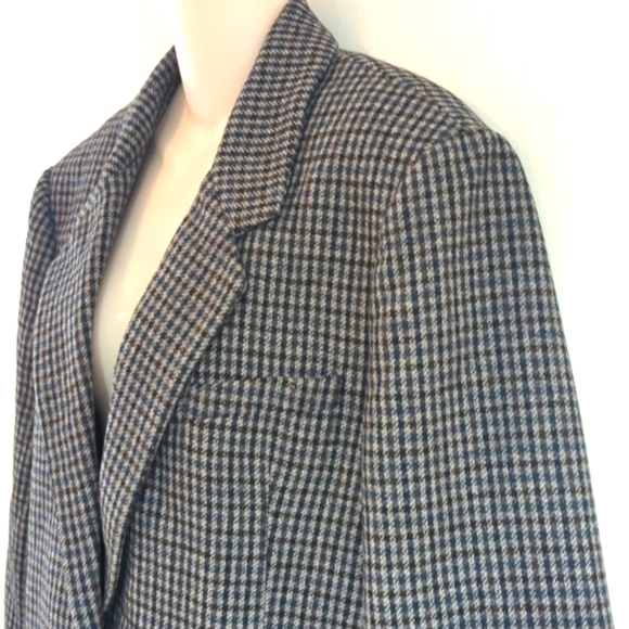 Zara Wool Blend Houndstooth Blazer XL - Picture 7 of 16